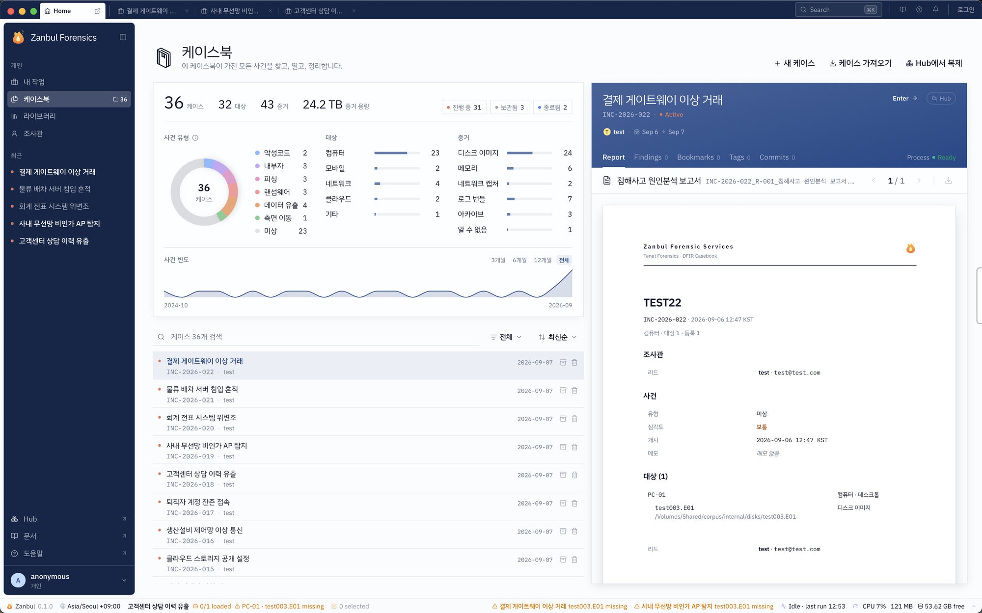 Zanbul Forensic 화면 1
